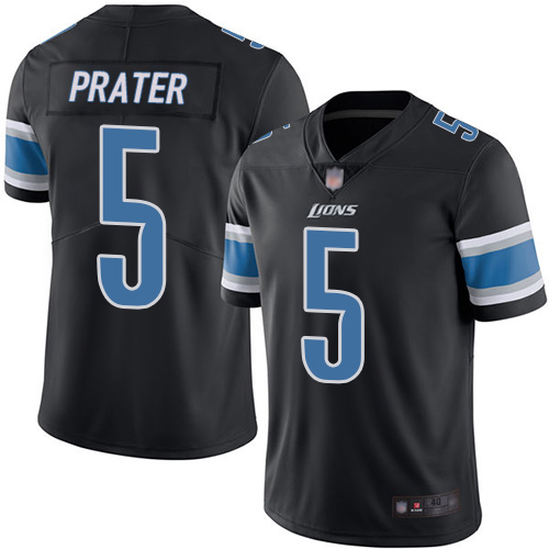 Detroit Lions Limited Black Men Matt Prater Jersey NFL Football #5 Rush Vapor Untouchable